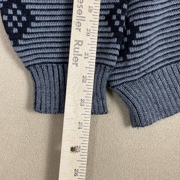 Ossi Skiwear Sweater Adult Large Gray Knit Heavyweight Long Sleeve Pullover Mens - Picture 5 of 10